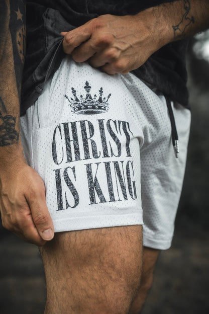Men's Mesh Lifestyle Shorts | 5.5"- Christ is King Ivory