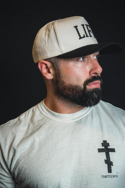 LIFE - Ivory and Black Snapback