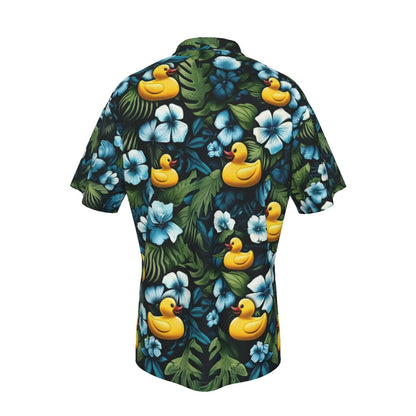 Ducky Royal Blue Hawaiian Shirt With Pocket