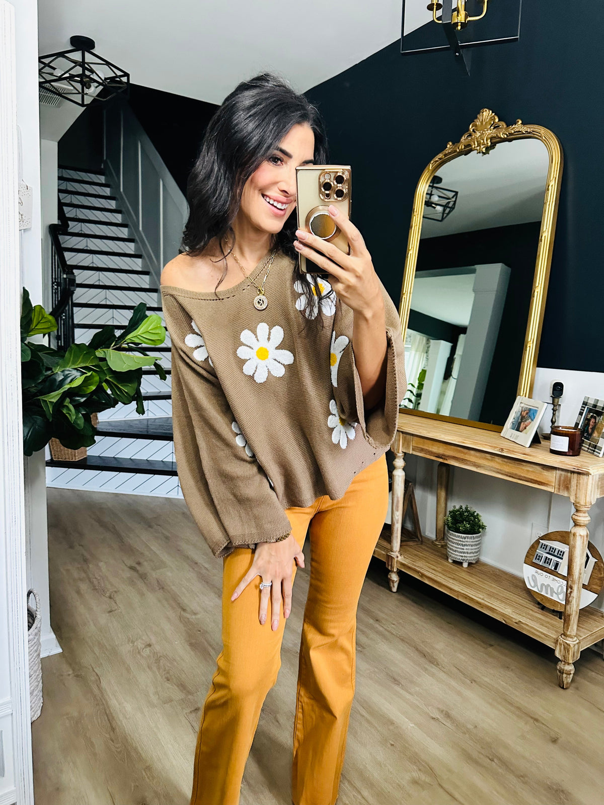 Melinda High Rise Tummy Control Flare Jeans in Marigold by Judy Blue