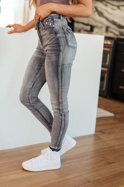 Hadley High Rise Tummy Control Release Hem Skinny By Judy Blue