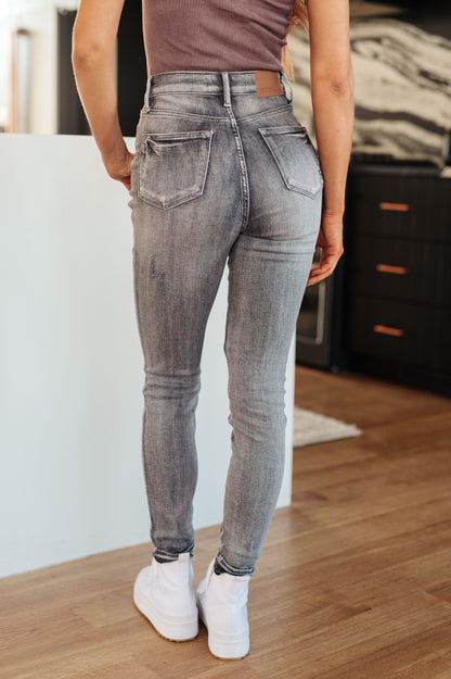 Hadley High Rise Tummy Control Release Hem Skinny By Judy Blue