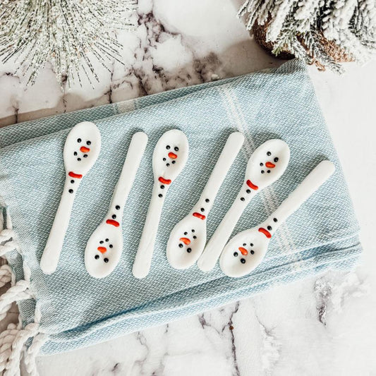 Snowman Edible Spoons