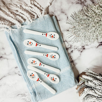 Snowman Edible Spoons