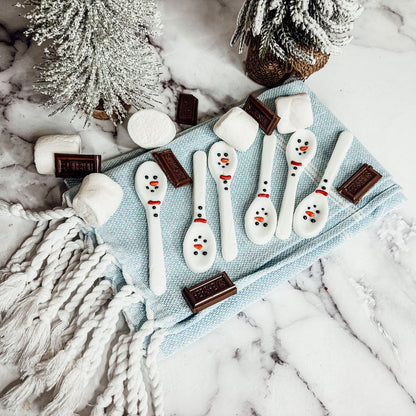 Snowman Edible Spoons