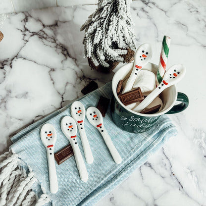 Snowman Edible Spoons