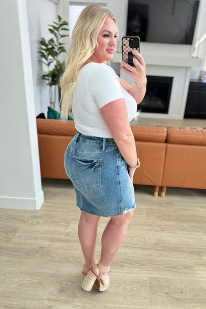 Carol High Rise Rigid Magic Denim Judy Blue Skirt