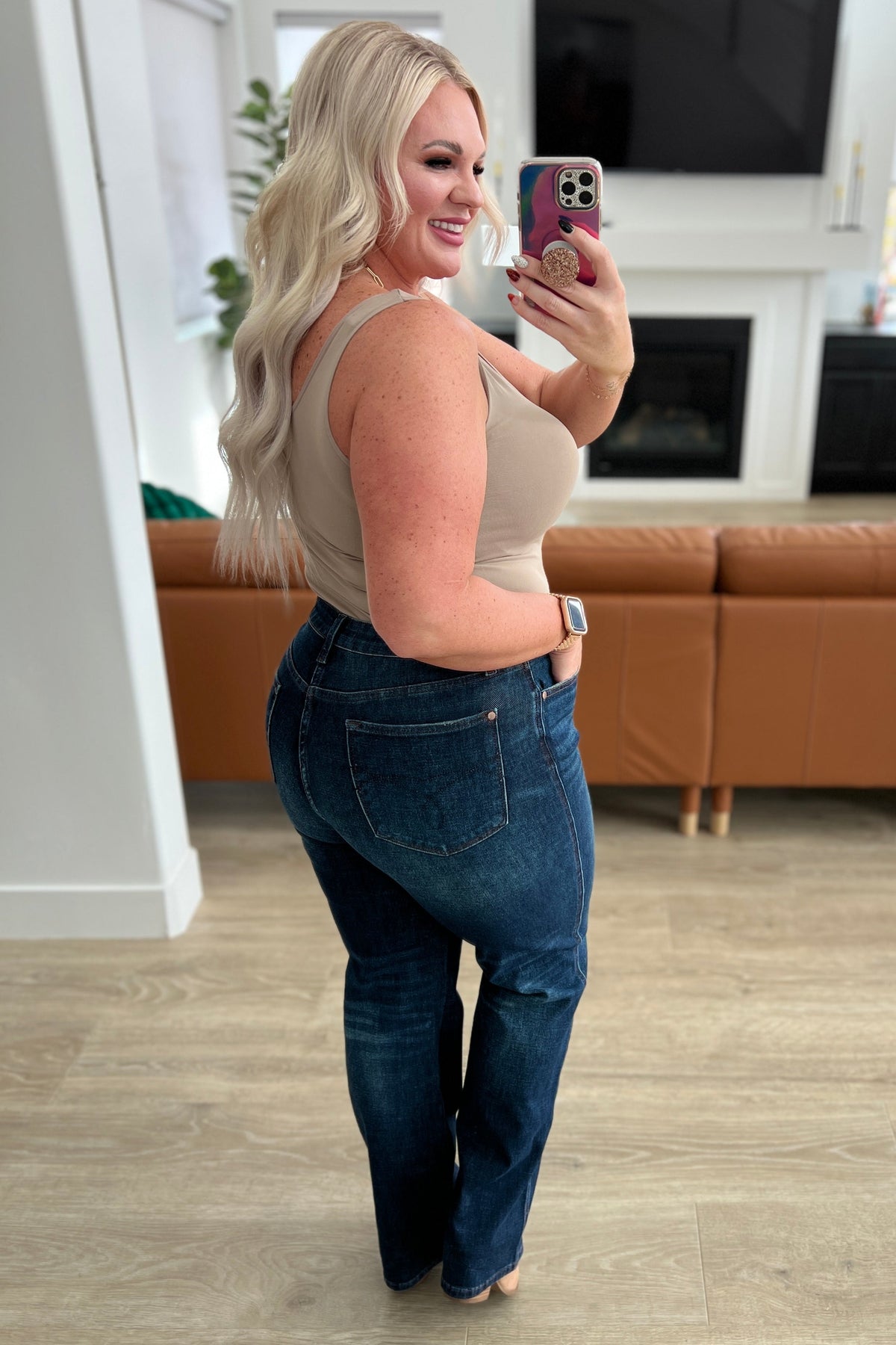 Arlo High Rise Button-Fly Judy Blue Straight Jeans