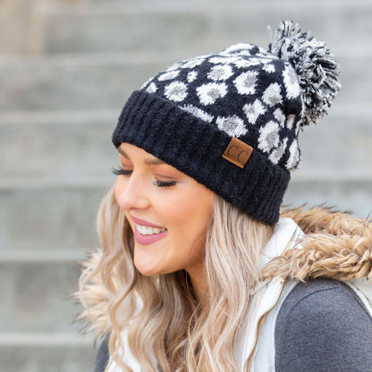 C.C® Leopard Pom Beanie