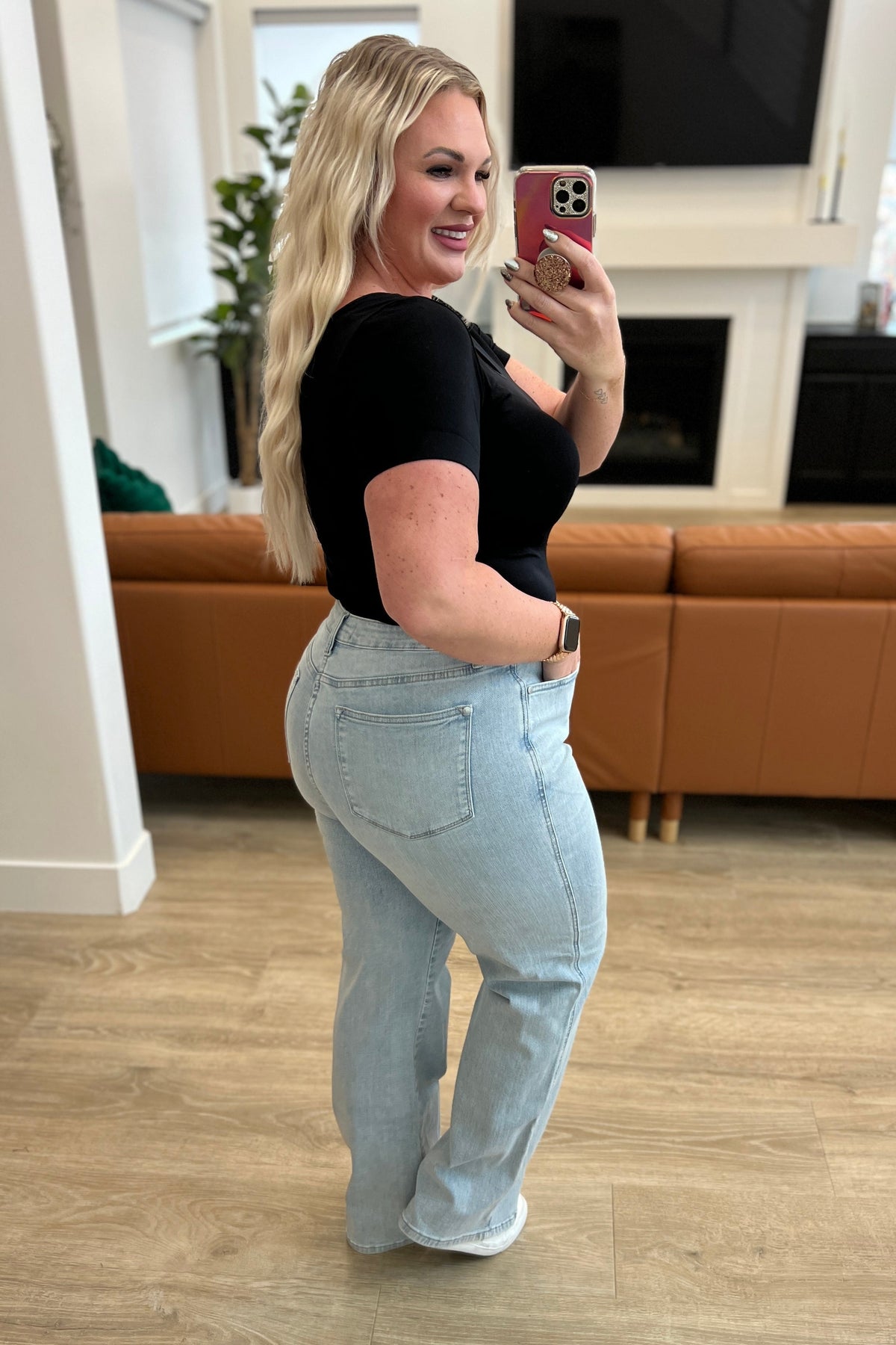 Brooke High Rise *TUMMY CONTROL*  Vintage Wash Straight Judy Blue Jeans