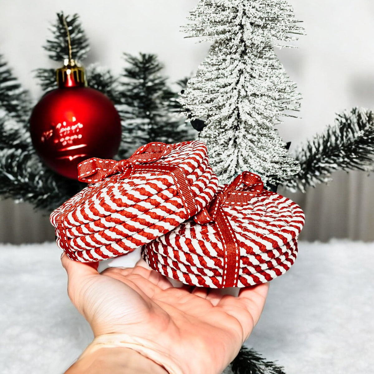 Candy Cane Coaster 4pk