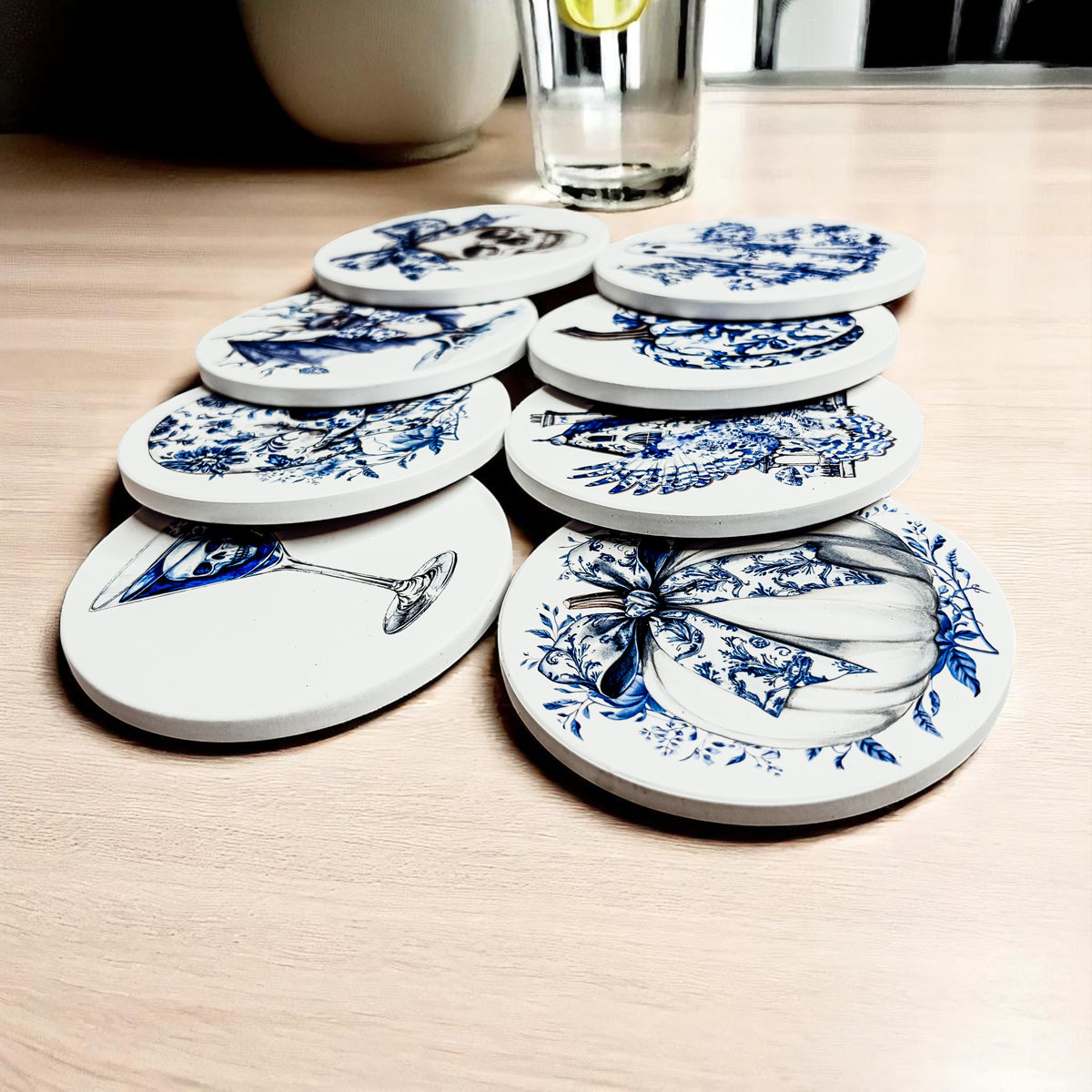 Chinoiserie Halloween Coasters