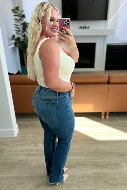 Morgan High Rise Distressed Straight Jeans By Judy Blue