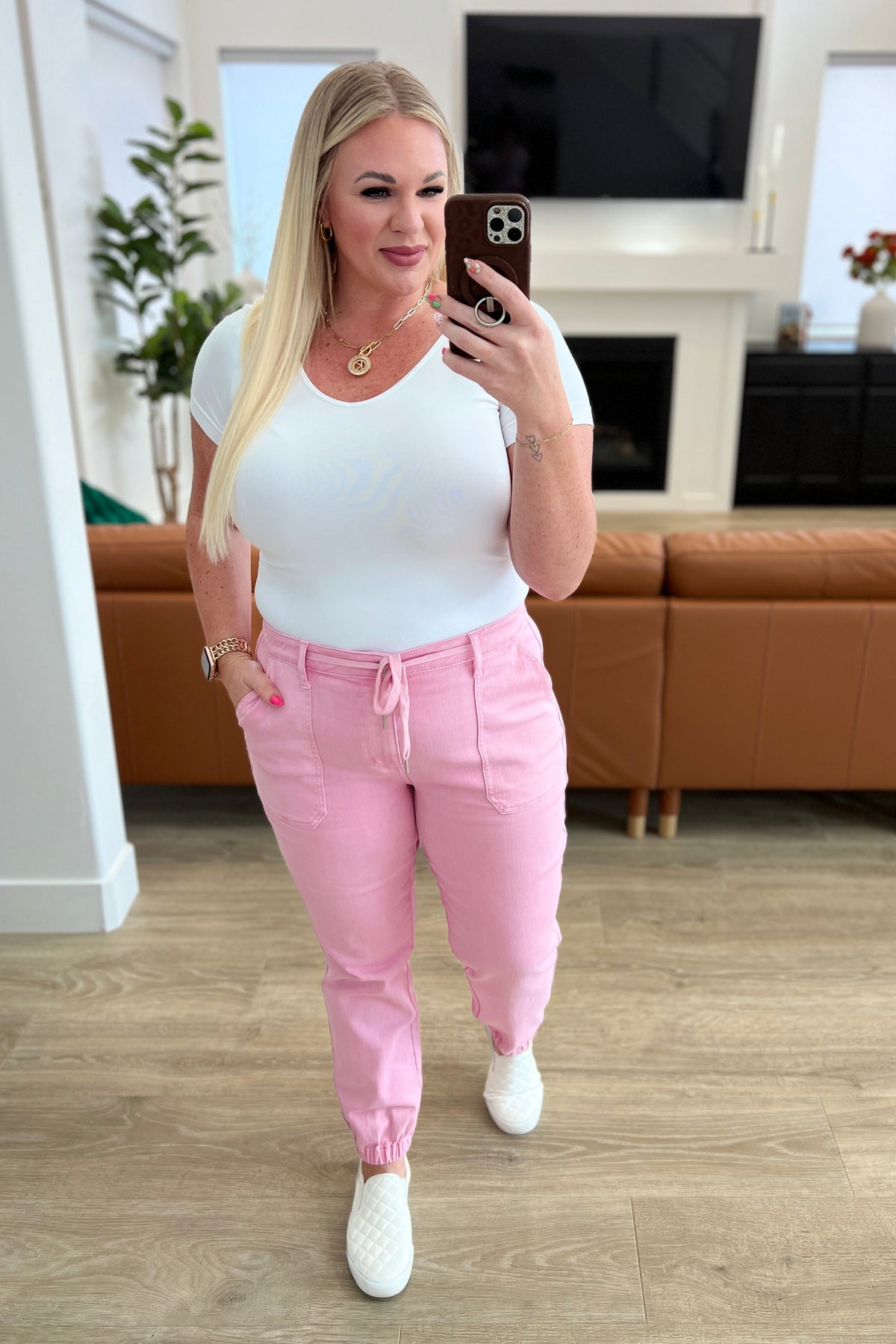 Regina High Rise Garment Dyed Denim Judy Blue Jogger