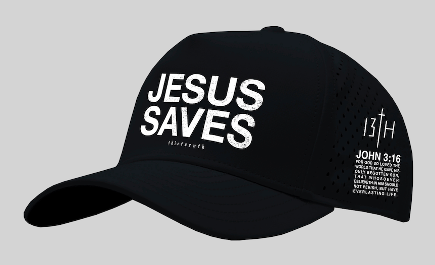 Jesus Saves Black Snapback