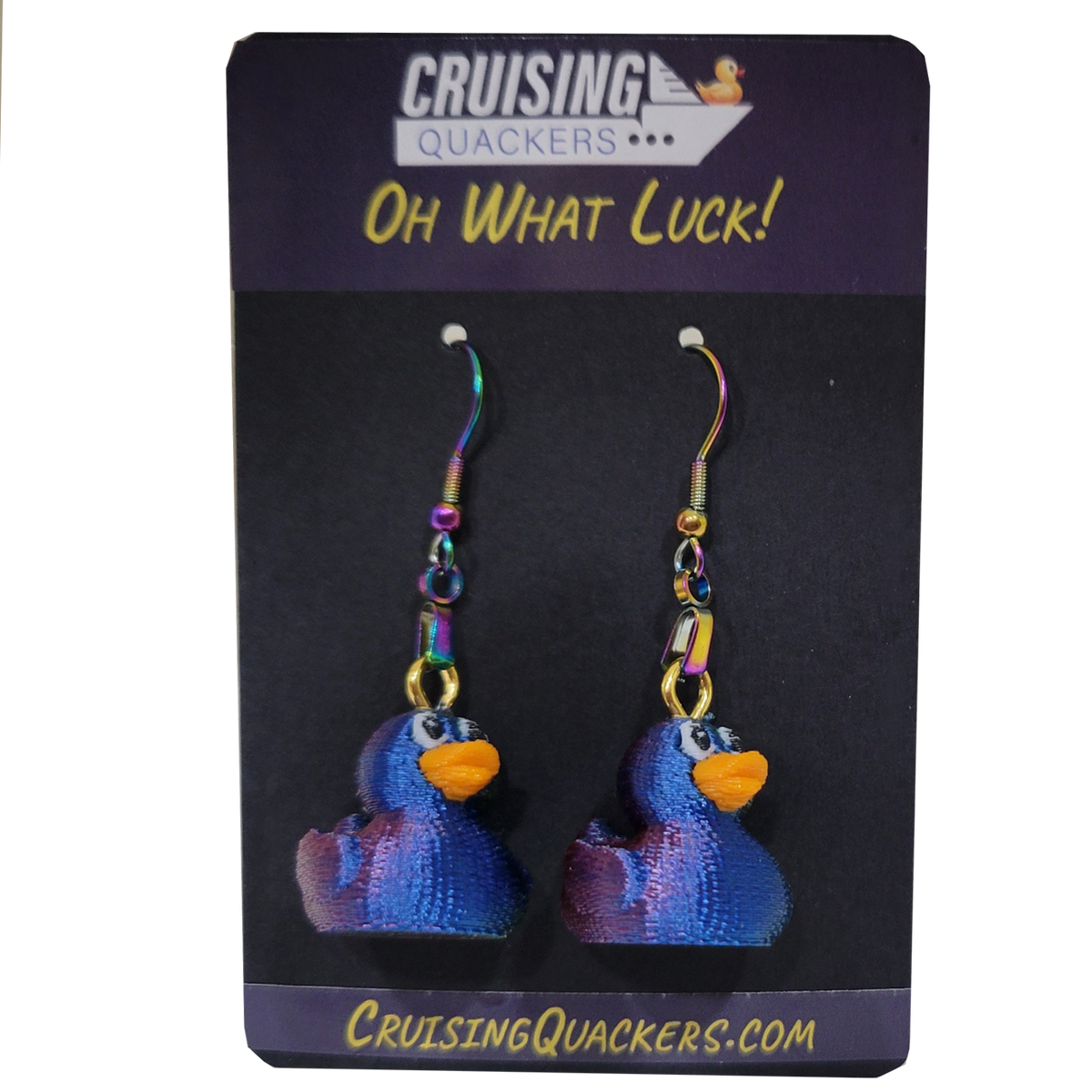 Quack Crochet Dangle Duck Earrings