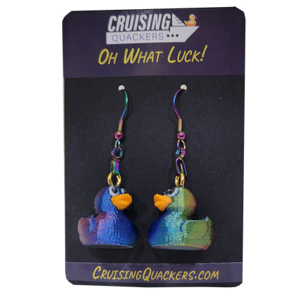 Quack Crochet Dangle Duck Earrings