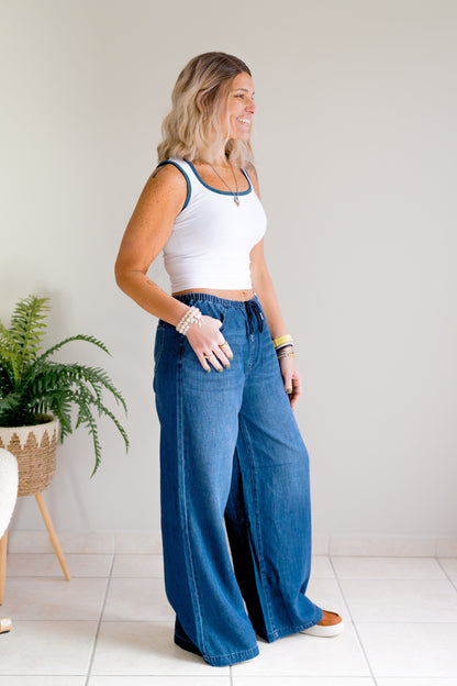 Midnight Wash Judy Blue Palazzos