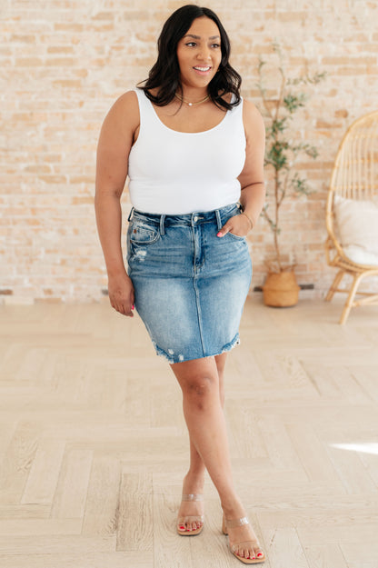 Carol High Rise Rigid Magic Denim Judy Blue Skirt