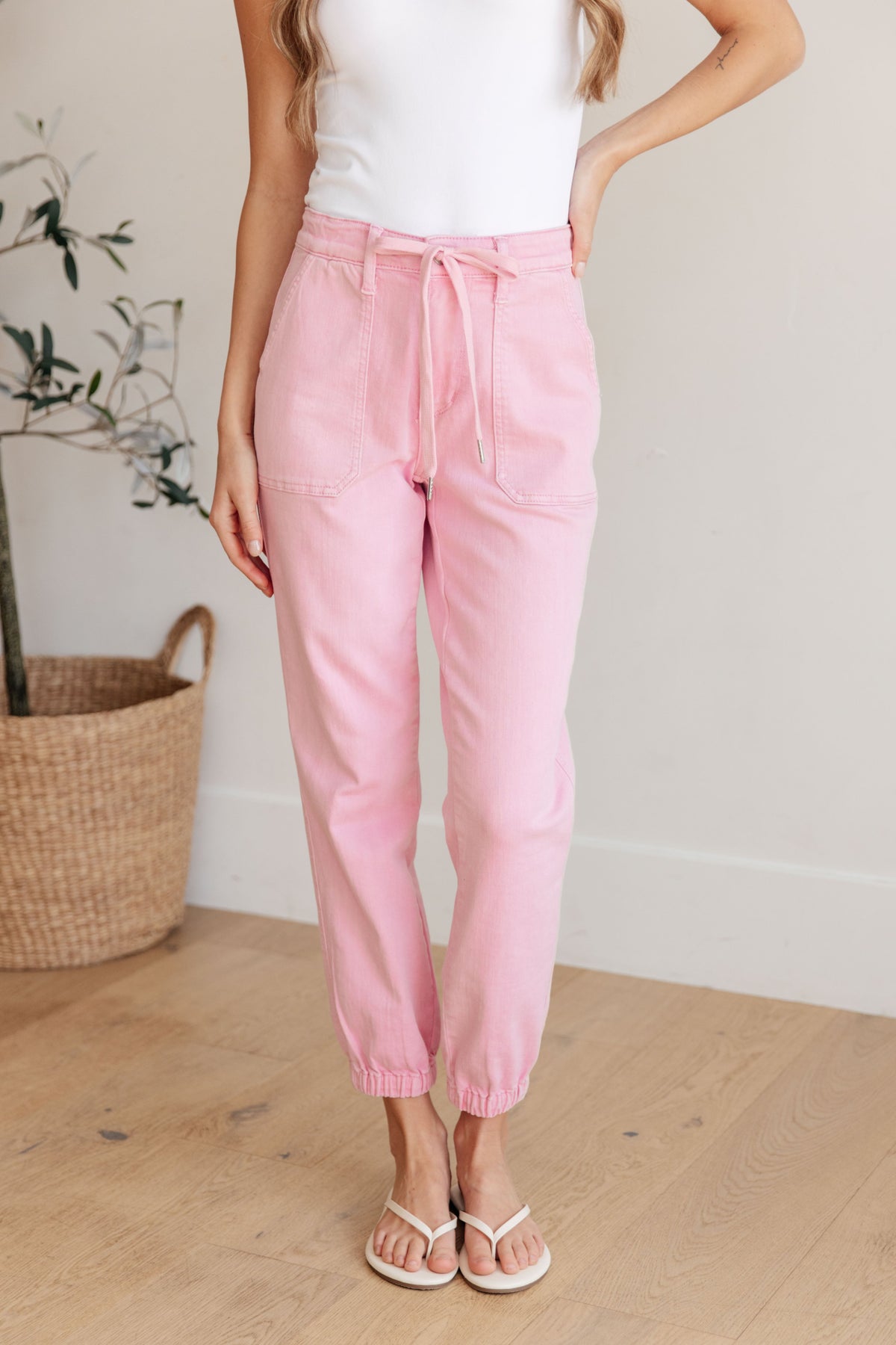 Regina High Rise Garment Dyed Denim Judy Blue Jogger