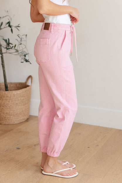 Regina High Rise Garment Dyed Denim Judy Blue Jogger