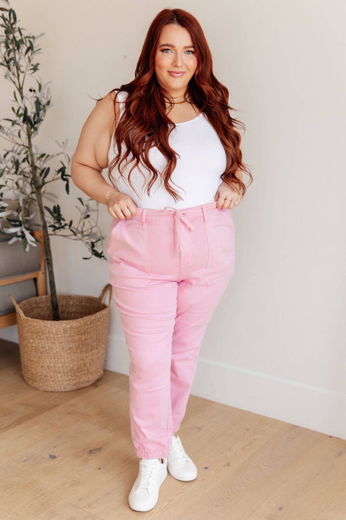 Regina High Rise Garment Dyed Denim Judy Blue Jogger