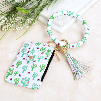 Key Ring ID Wallet Zip Bracelet