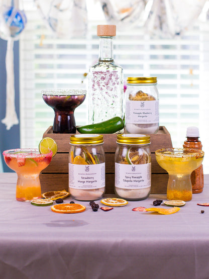 Margarita Cocktail Kit Gift Set – Spicy Jalapeño, Pineapple & Strawberry Mango