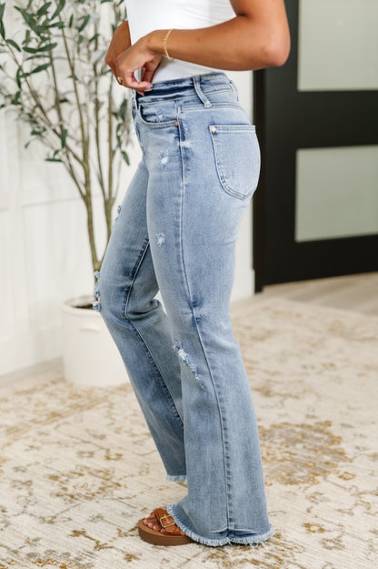 Marlena High Rise Shield Pocket Flare Jeans
