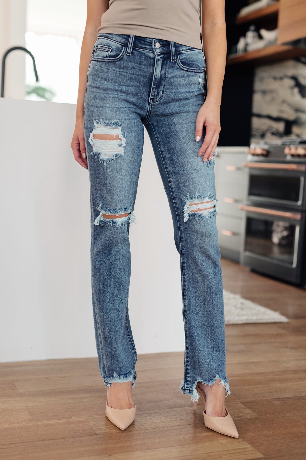 O'Hara Destroyed Judy Blue Straight Jeans
