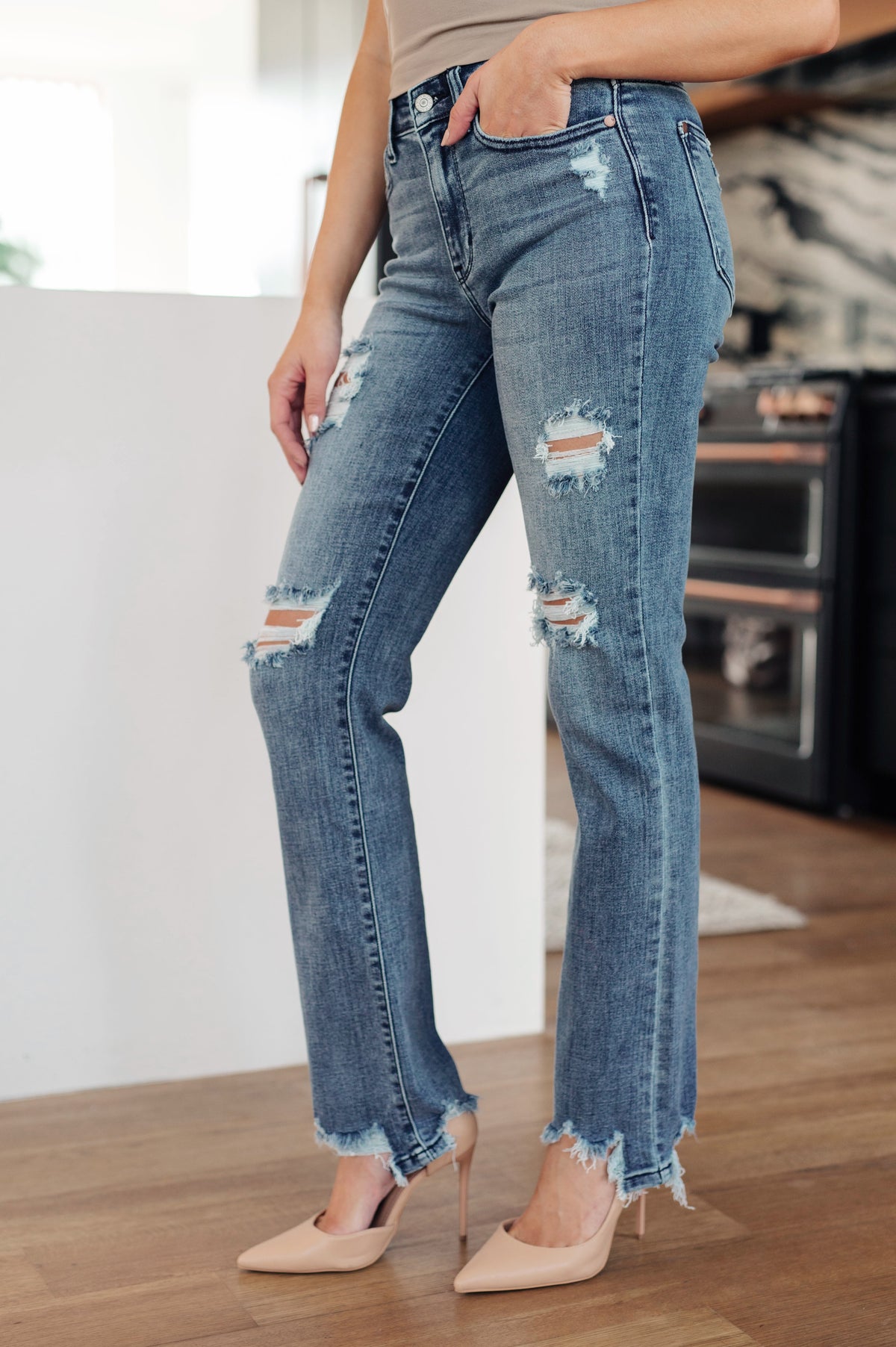 O'Hara Destroyed Judy Blue Straight Jeans