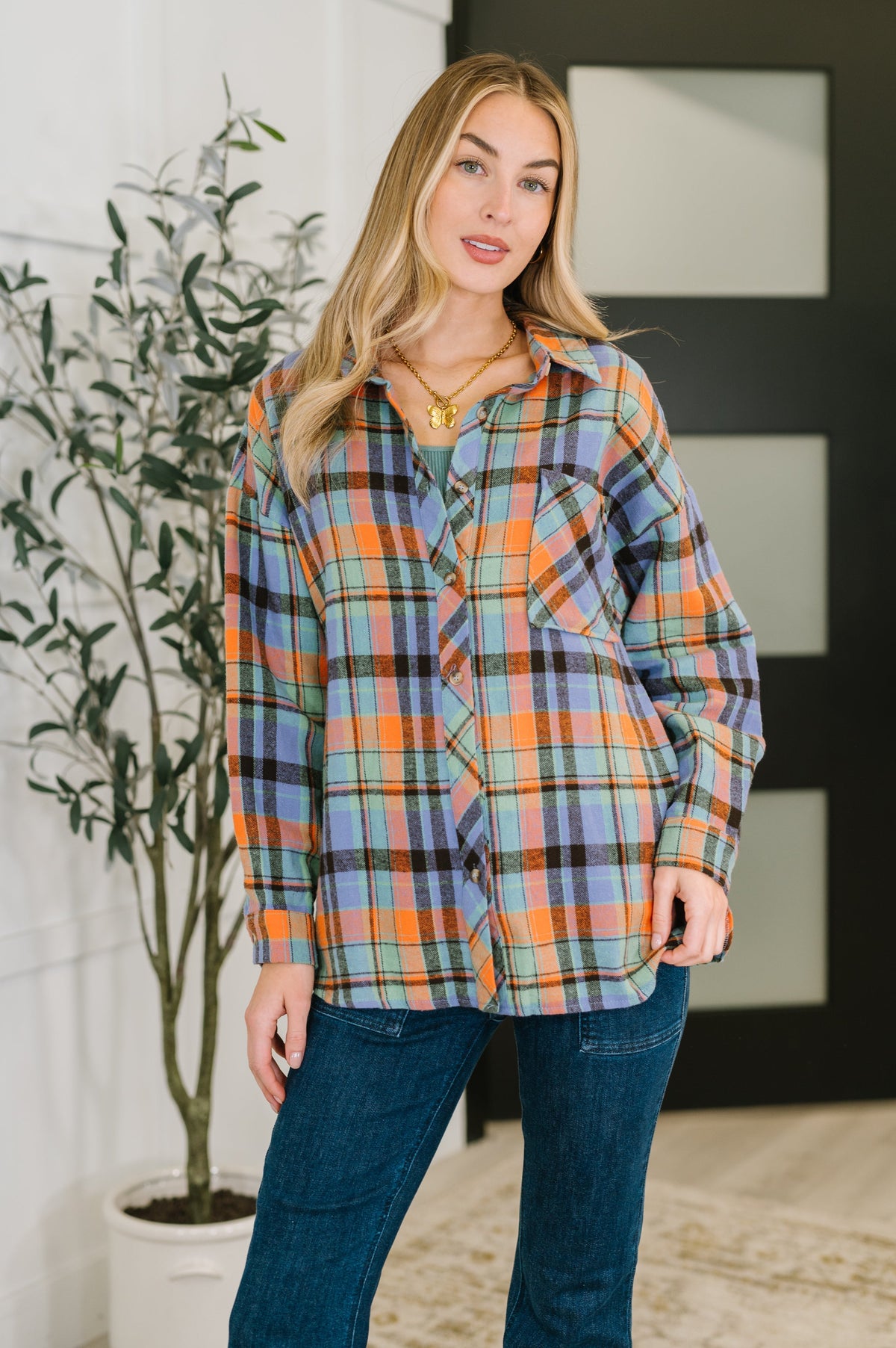 Rustic Rhythm Plaid Button Down