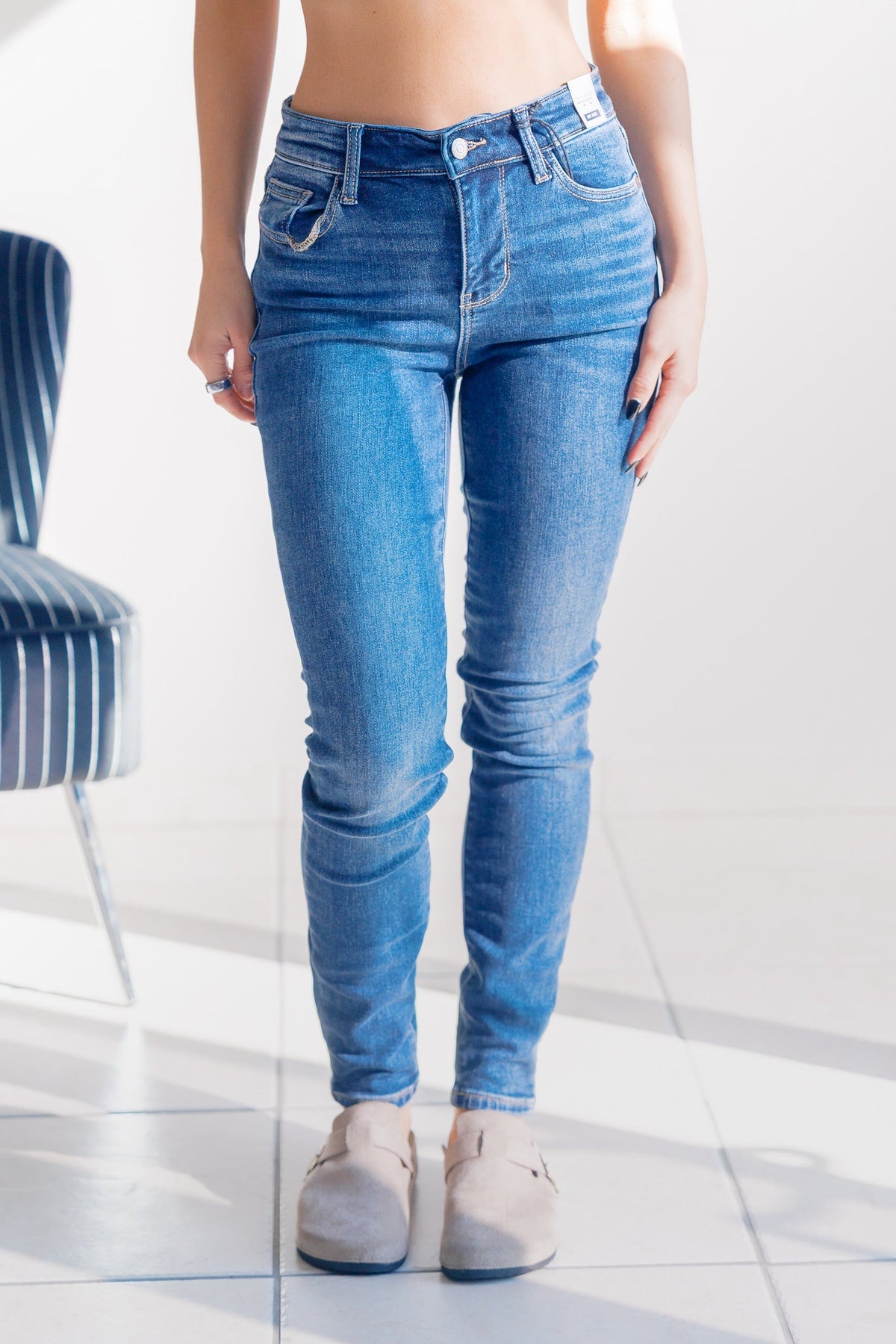 Sapphire Mist Judy Blue Thermal Skinnies