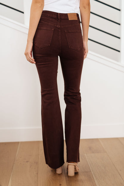 Sienna High Rise Tummy Control Flare Jeans in Espresso by Judy Blue