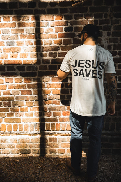 Jesus Saves - Ivory Tee