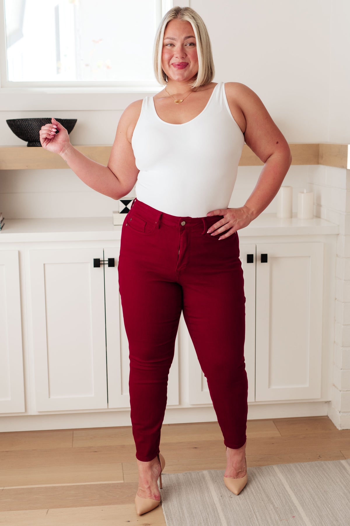 Scarlet High Rise TUMMY CONTROL Skinny Jeans By Judy Blue