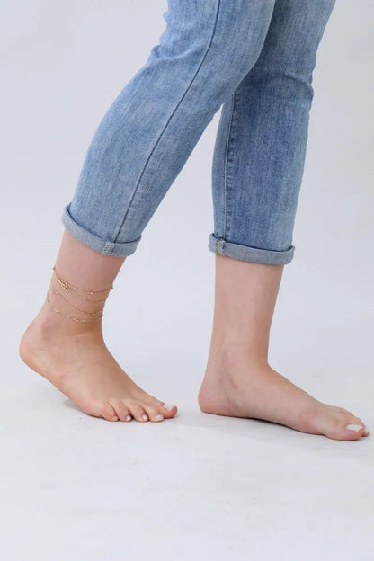 Versatile Gold Chain Anklet & Bracelet – 2-in-1 Elegance✨