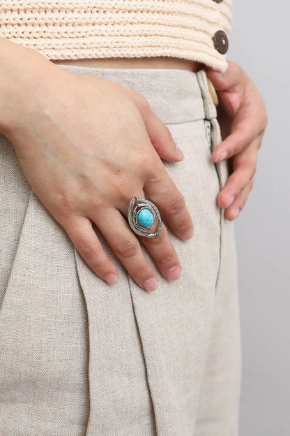 Western Native Adjustable Turquoise Ring💍