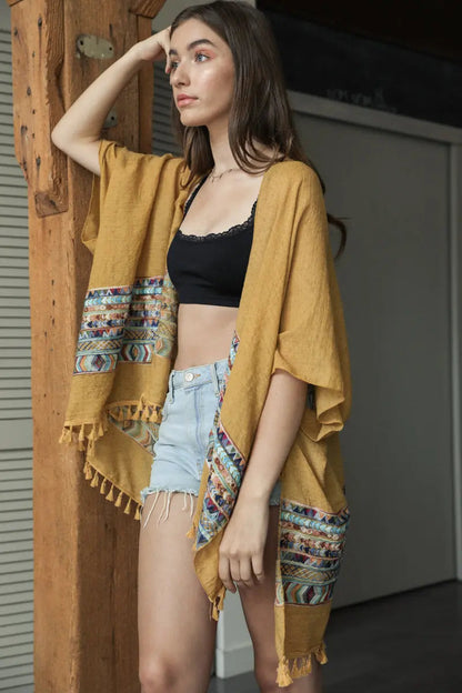 Embroidered Geometric Kimono 💠