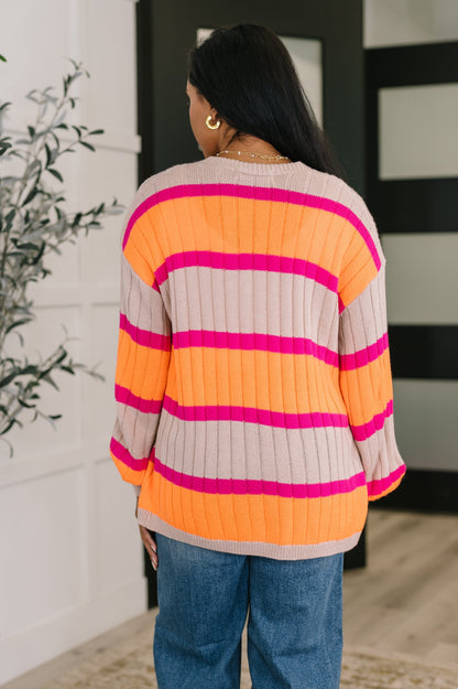 Your Opinion Matters Striped Cardigan