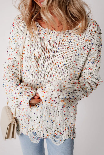 Confetti Dropped Shoulder Sweater