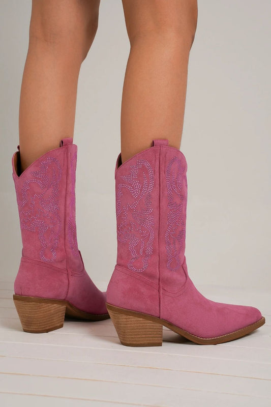 Beast Fashion Rhinestone Detail Boots