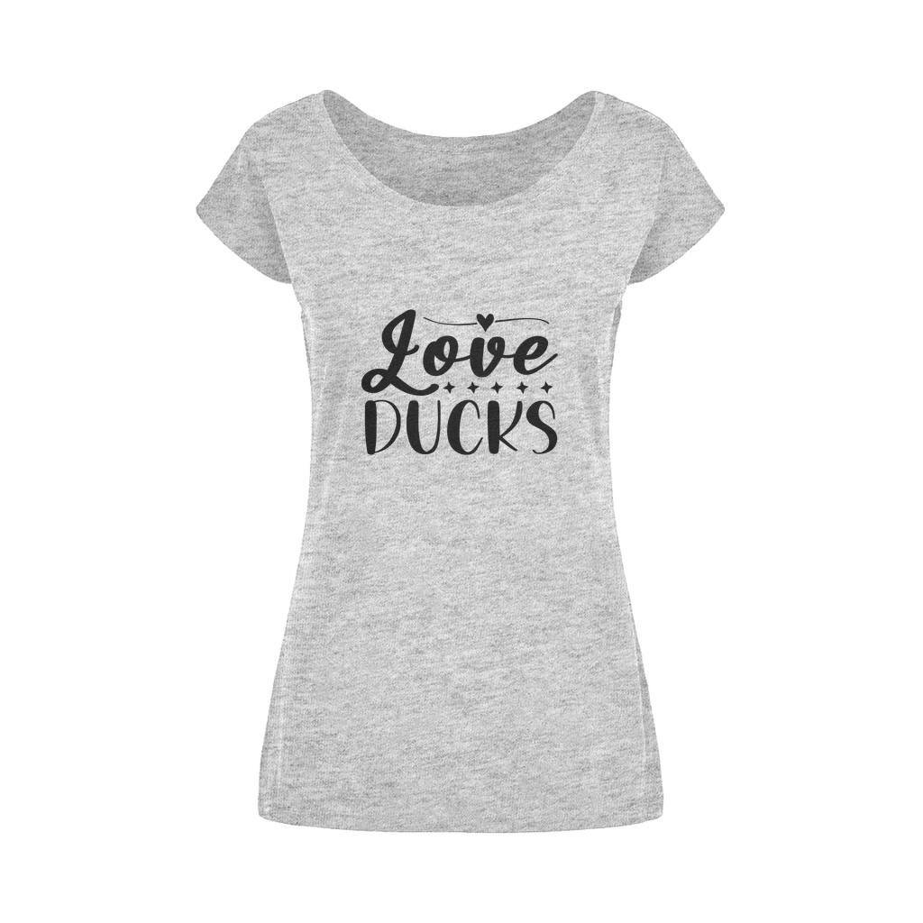Love Ducks Wide Neck Womens T-Shirt XS-5XL