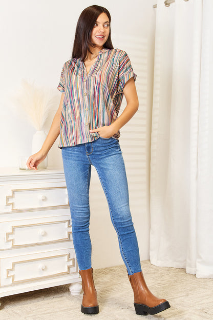 Multicolored Striped Blouse