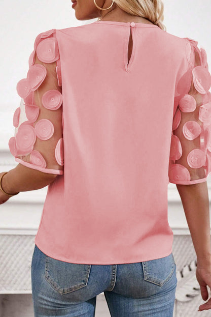 Dot Sleeve Blouse