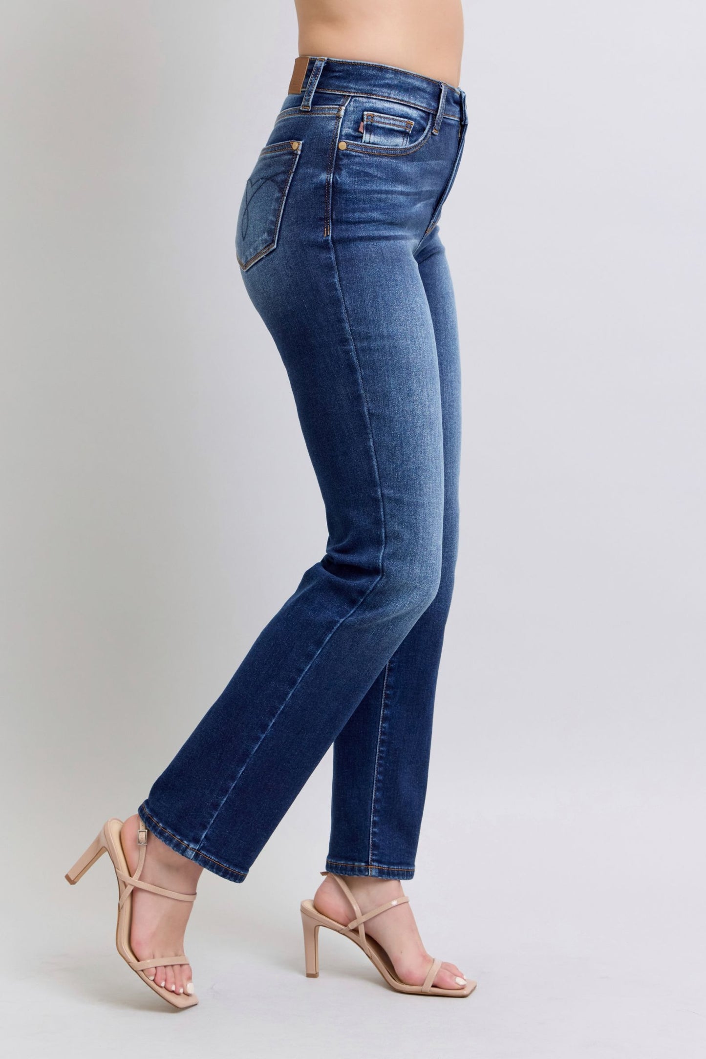 Judy Blue Washed Straight Leg Jeans with Pockets