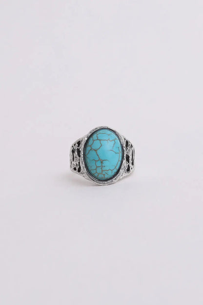 Bohemian Oval Cut Turquoise Ring💍