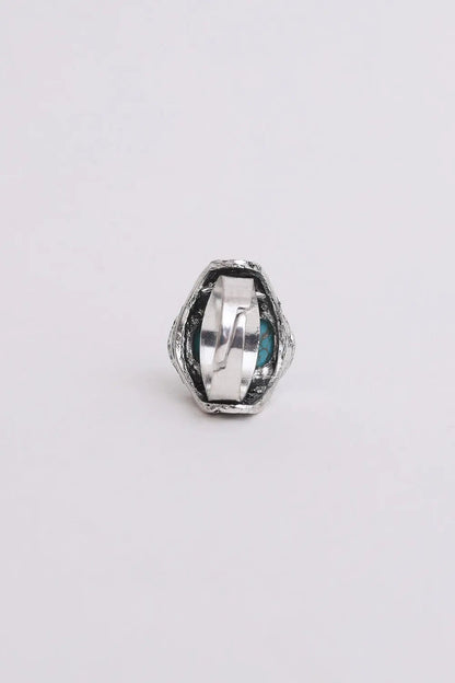 Bohemian Oval Cut Turquoise Ring💍