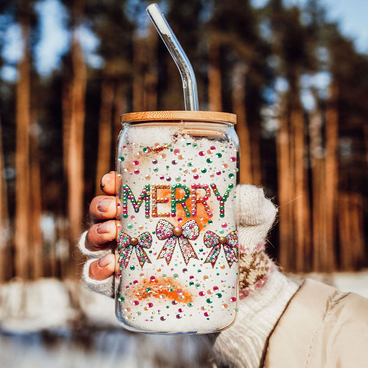 Sequin MERRY 17oz