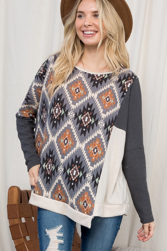 Aztec Print Mix and Match Top